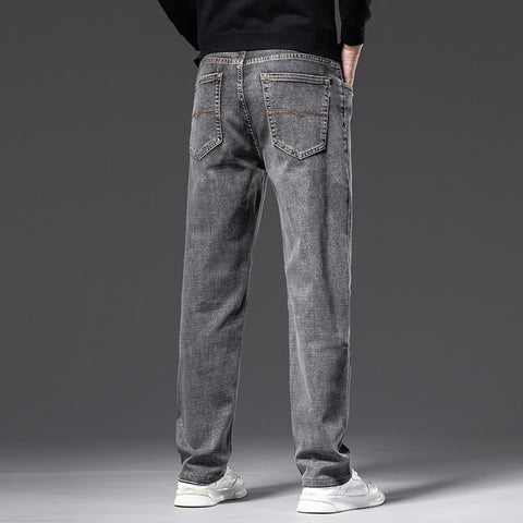 Straight-leg Jeans Business Casual Cotton Stretch Denim Pants