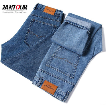Style Jeans Men Stylish Fashion Straight Denim Pants Business Classic