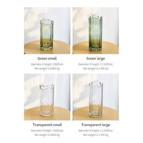 Transparent Irregular Glass Vase Decorative Vase Modern Home