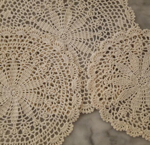 Round Modern Handmade Crochet Placemats