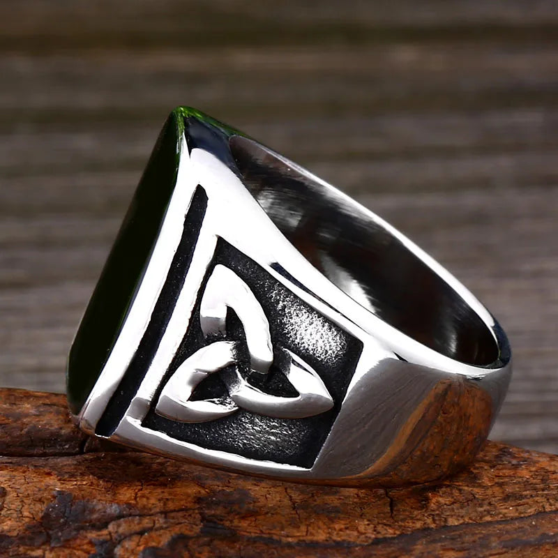 Men's Retro Pattern Stainless Steel Gothic Style Fashion Ring