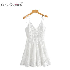 Solid White Sleeveless Beach Bohemian Dress Ladies Strapless