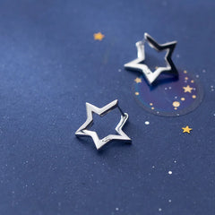 Small Hoop Earrings For Women Jewelry Silver Star