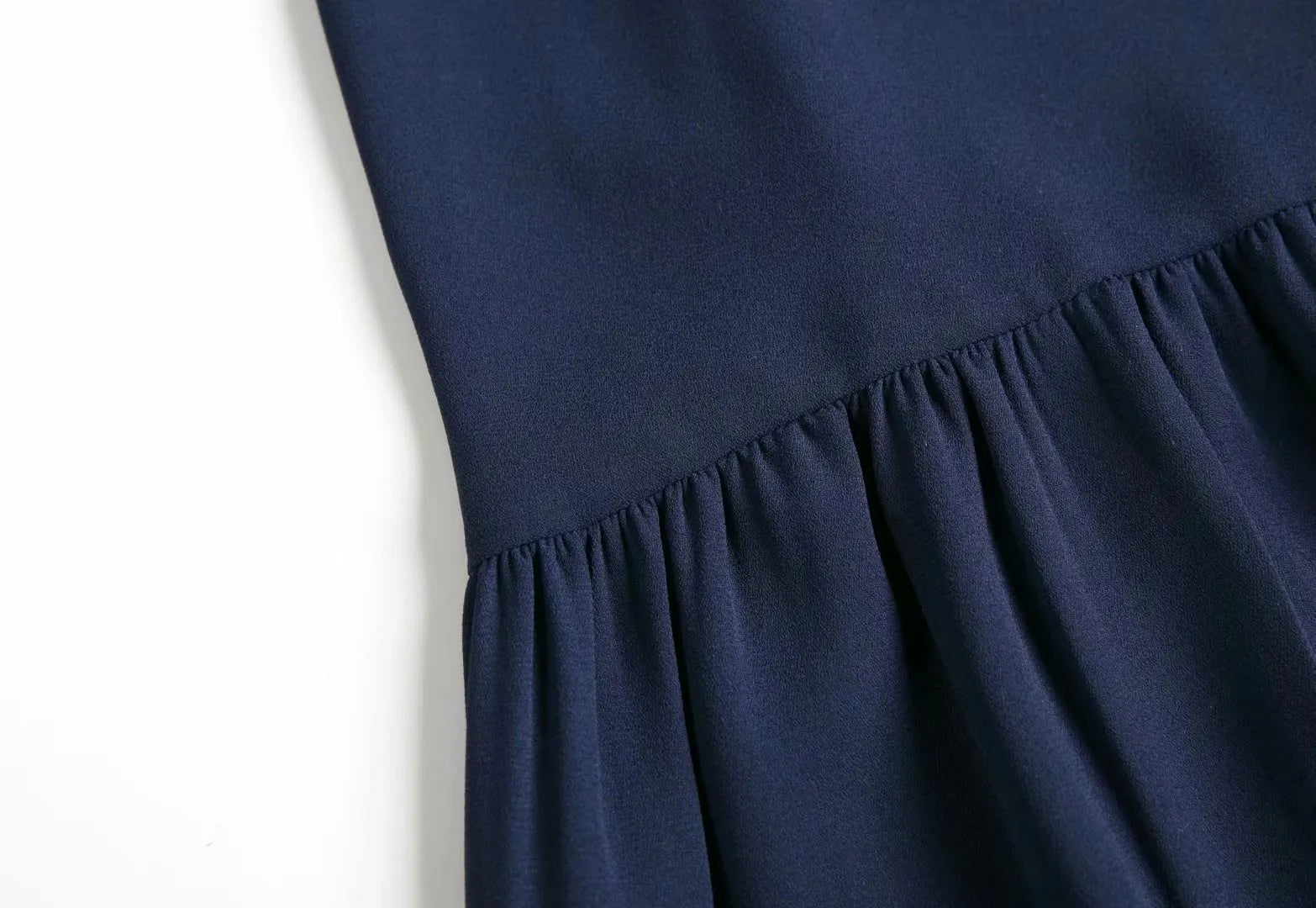 Vestidos Casual Ruffle Navy Spaghetti Strap Dresses