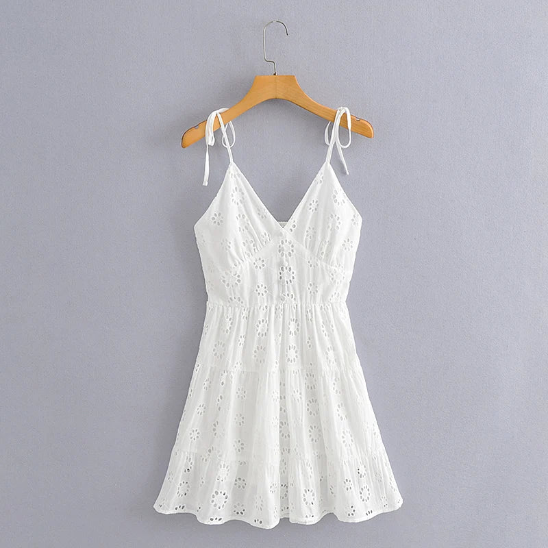 Solid White Sleeveless Beach Bohemian Dress Ladies Strapless