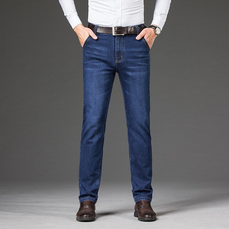 denim jeans men business thick Straight casual