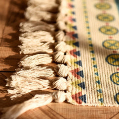 60x90cm Retro Bohemian Hand Woven Tassel Carpet
