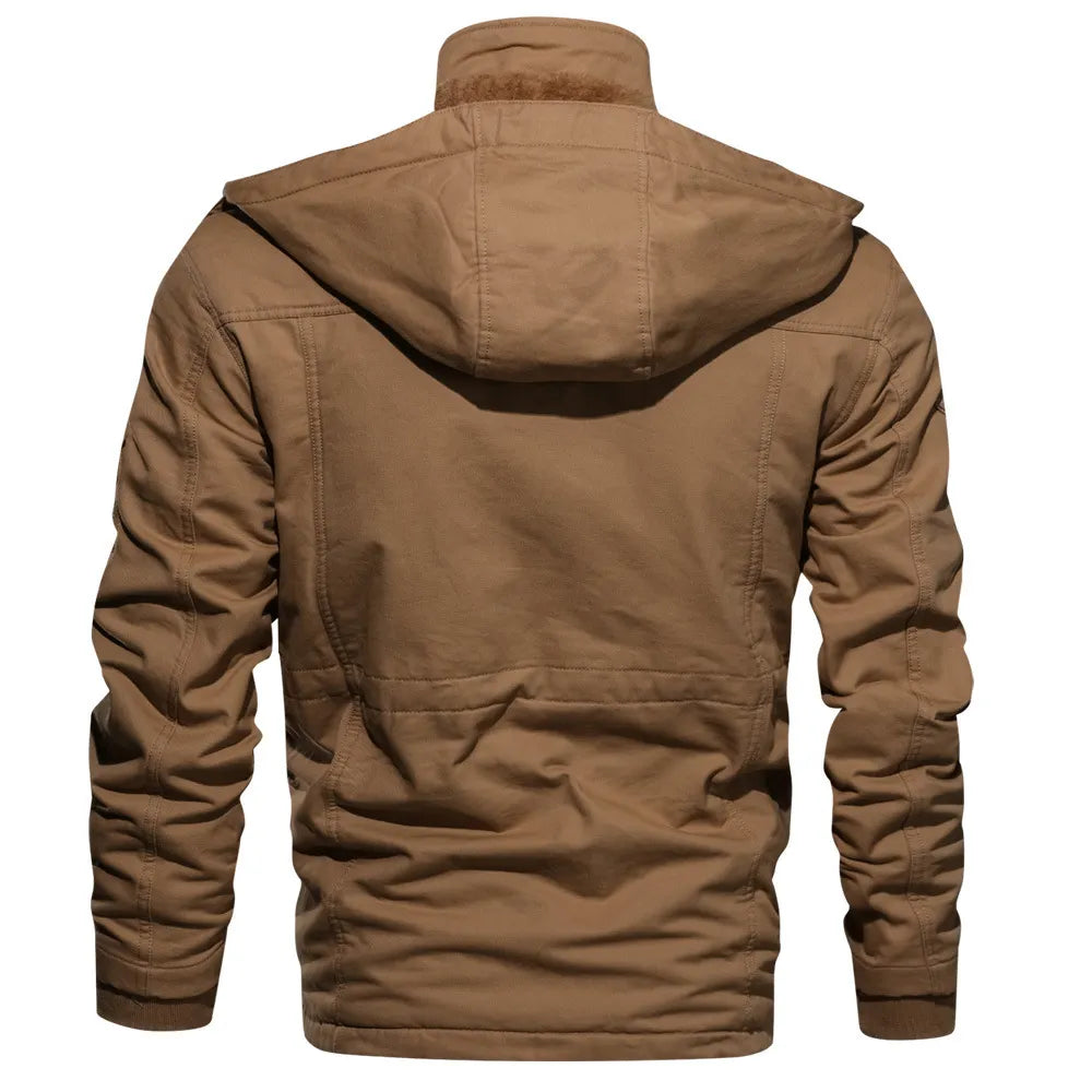 Winter Fleece Jacket Men Casual Thick Coat Outwear