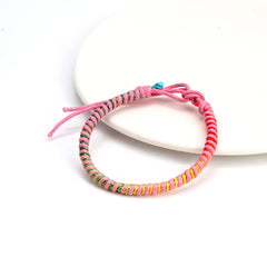 Colorful Thread Braided Bracelets For Couple Handmade Adjustable