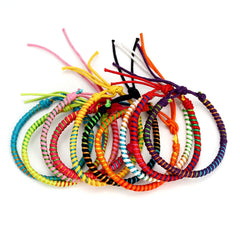 Colorful Thread Braided Bracelets For Couple Handmade Adjustable