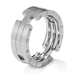 Stainless Steel Uniquely Designed Adjustable Engraving Men's Ring