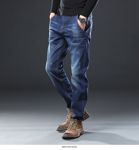 Men's Clothing  Fashion Casual Straight Cotton ElasticMen Jean