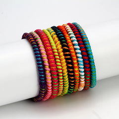 Colorful Thread Braided Bracelets For Couple Handmade Adjustable