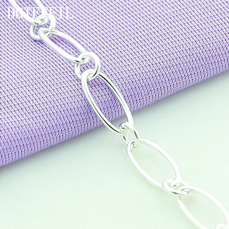 Silver Simple Chain Bracelet For Charm Fashion Jewelry