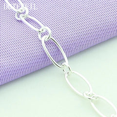 Silver Simple Chain Bracelet For Charm Fashion Jewelry