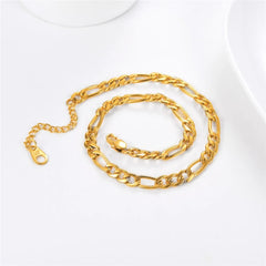 Anklet Figaro Chain Gold Color Stainless Steel Ankle Bracelet