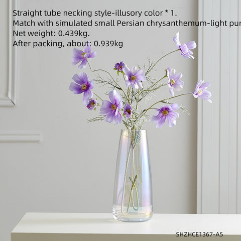 Modern Home Decoration Color Glass Vases Transparent Flower