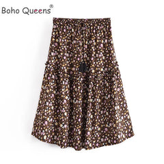 Fashion Hippie Boho Bohemian Floral Printed Rayon Mini Skirts