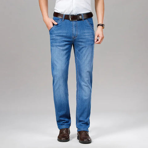 Men's Jeans Classic Brand Business Loose Straight Denim