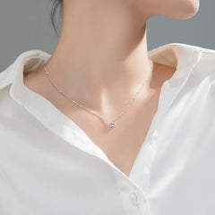 Silver Chain Necklace For Minimalist Heart Pendant Small Jewelry