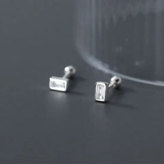 925 Small Silver Couples Korean Sleeper Earrings Fashion Jewelry