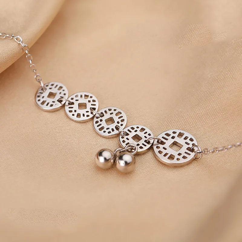 Silver Color Anklet Couples Accessories Fashion Simple