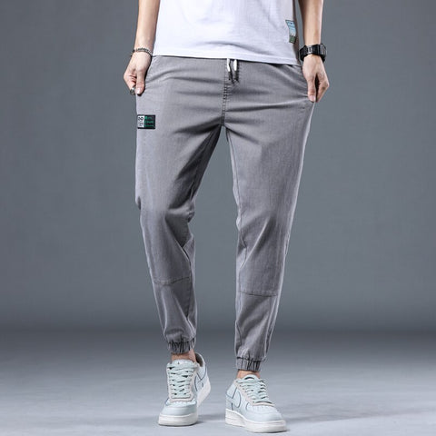 Colors Streetwear Men Jeans Denim Cargo Pants Elastic waist