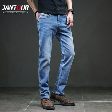 Retro Classic Style Men's Business Jeans Fashion Big size 28-40
