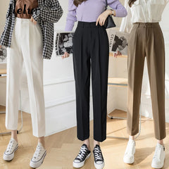 Fashion Female Pants Spring Straight Trousers Suits Formal Casual