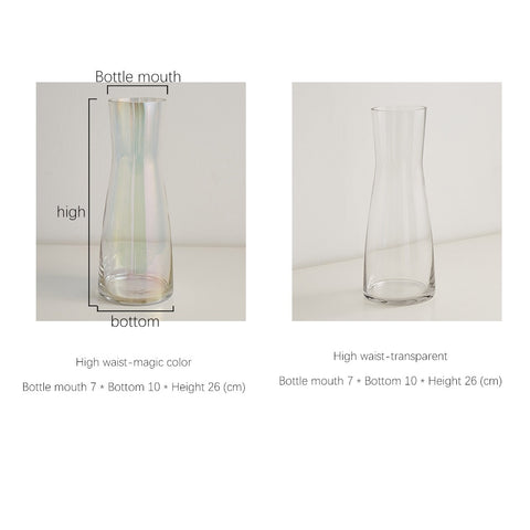Modern Home Decoration Color Glass Vases Transparent Flower
