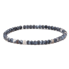 Rope Chain Blue Natural Stone Weathered Beaded For Men