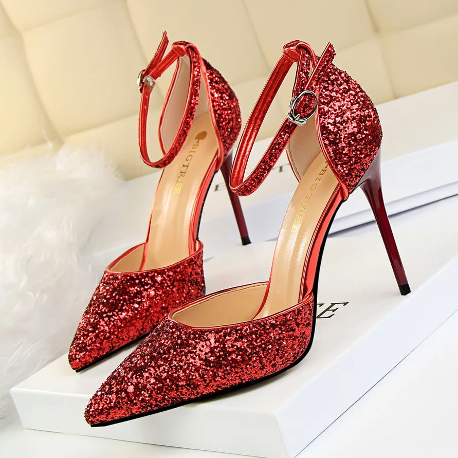 Summer Women High Heels Bling Sandals Bridal Shoes