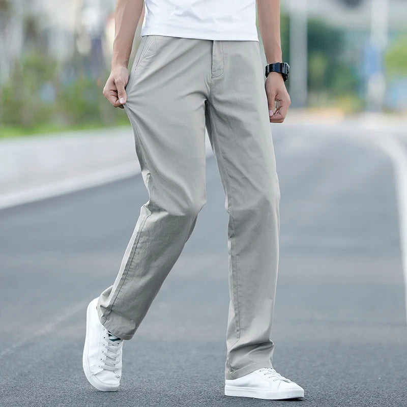 Casual Pants Business Solid Color Stretch Trousers Brand