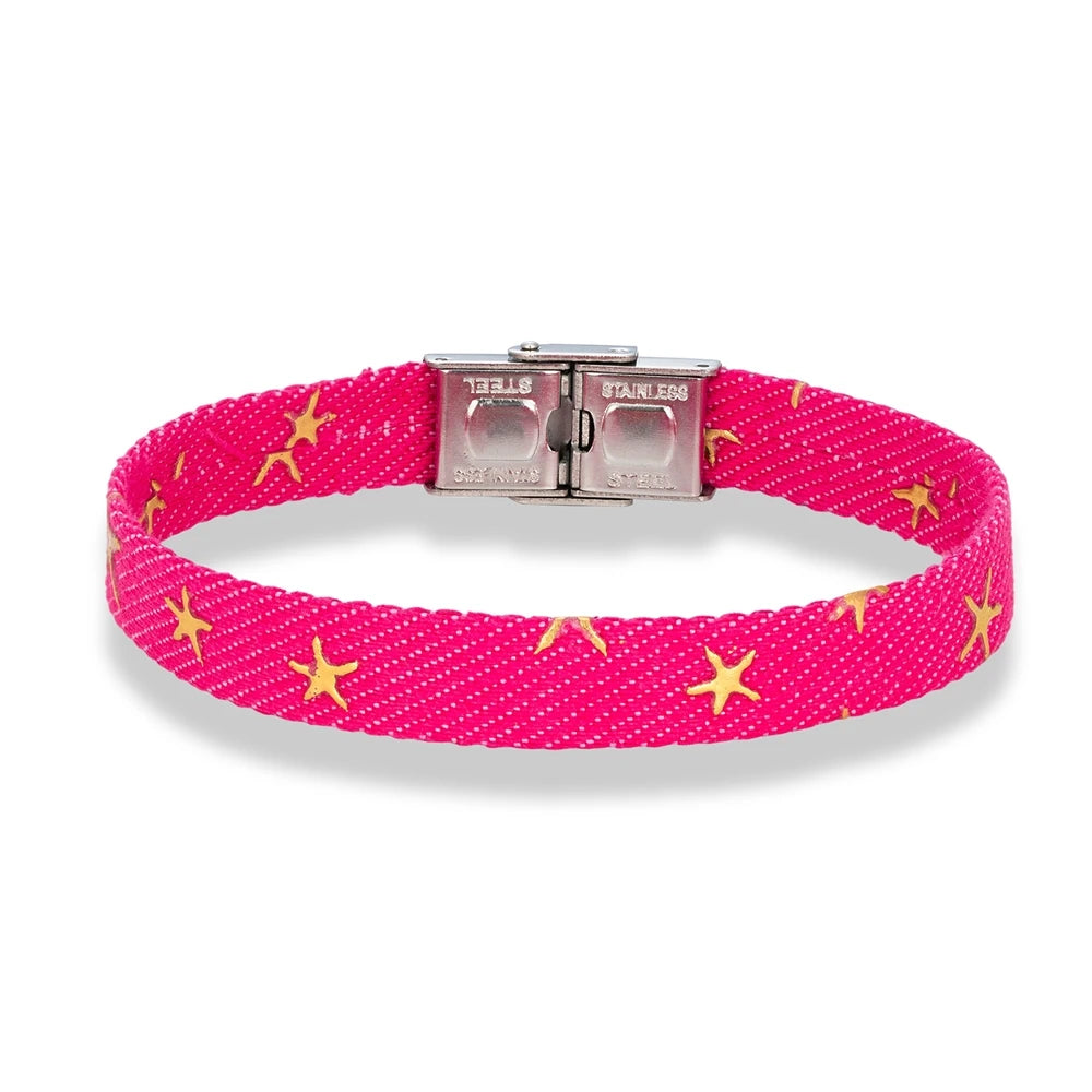 Star Denim Fabric Bracelets Casual Canvas Jewelry