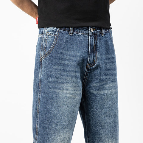 Jeans Men Harem Ankle Length Pants  Classic Retro