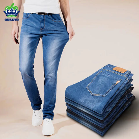 Jeans Business Casual Stretch Slim Denim Pants
