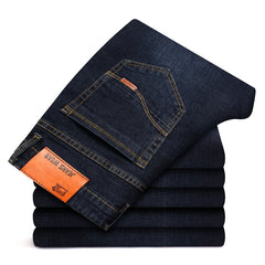 Classic Style Men's Regular Fit Jeans Business Casual