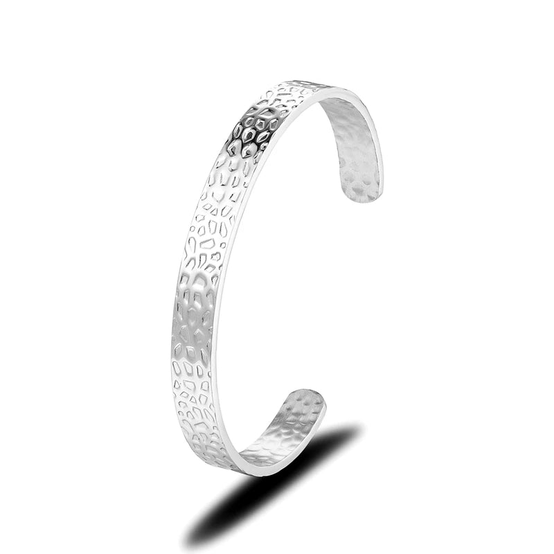 moon Cuff Bangle Stainless Steel Men Wide Cuff Bracelet