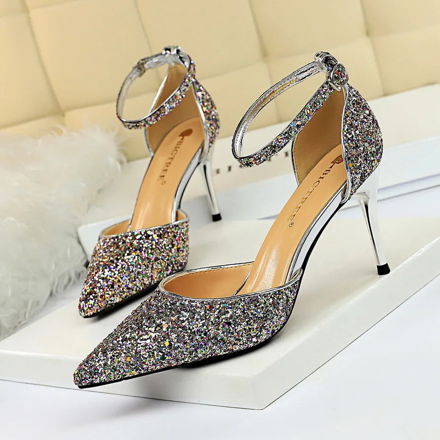 Summer Women High Heels Bling Sandals Bridal Shoes