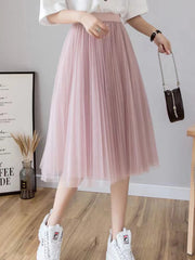 Elegant Women Tulle Skirt  Fashion Mesh A Line