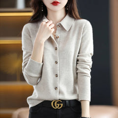 Sweater Knitted Shirt With Loose Long-Sleeved Cardigan