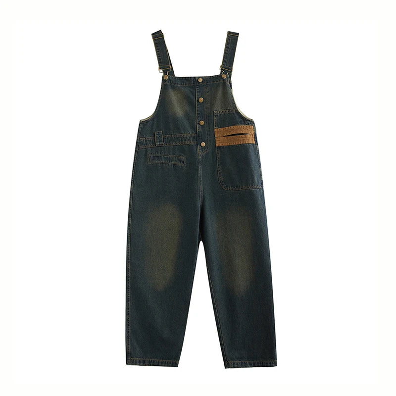 Retro Streetwear Jeans Ladies Jumpsuits and Rompers Vintage