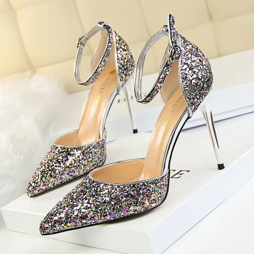 Summer Women High Heels Bling Sandals Bridal Shoes