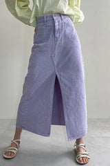 High Waist A-line Vintage Y2K Split Long Denim Skirt