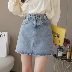 High Waisted Short Mini Denim Skirt Fashion Casual