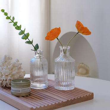 Nordic Glass Vase Simple Flower Bottle Creative Transparent