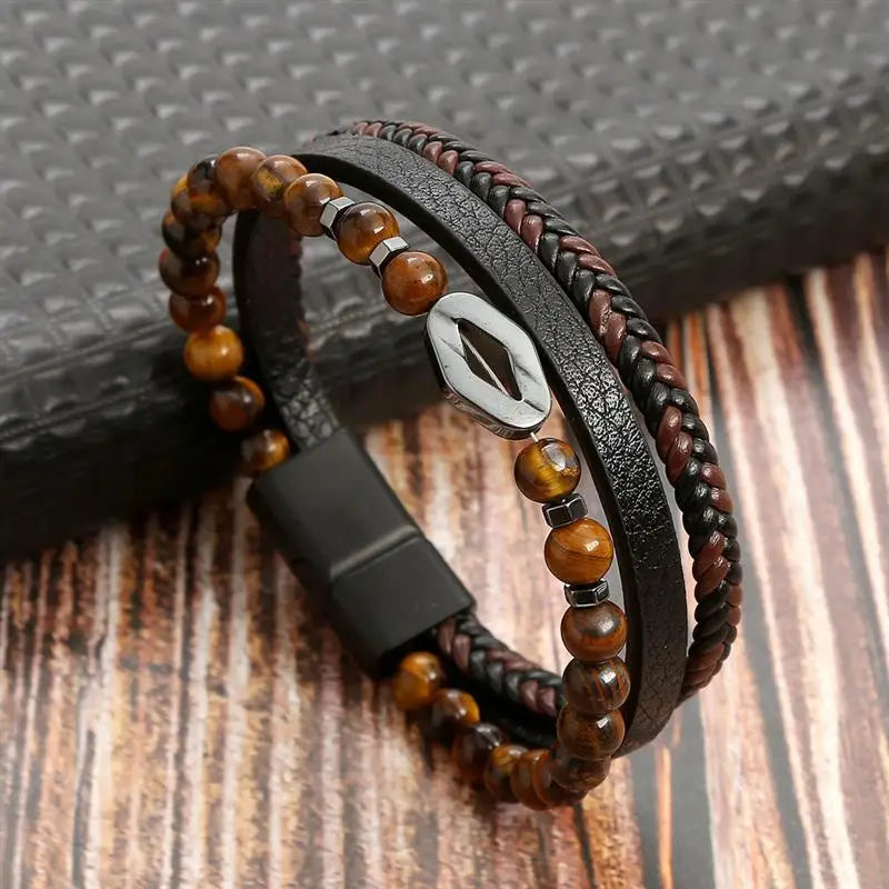 Classic New Leather Bracelet For Men Fashion Jewelry