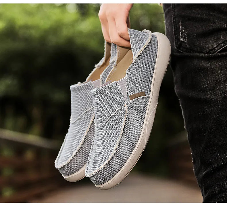 Denim Canvas Men Breathable Casual Shoes Outdoor Non-Slip Sneakers