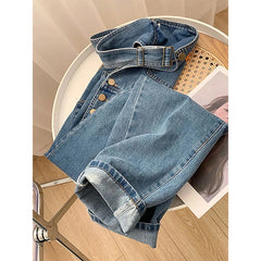 Jumpsuits Streetwear Denim Overalls Vintage Loose Casual Wide Leg Pants