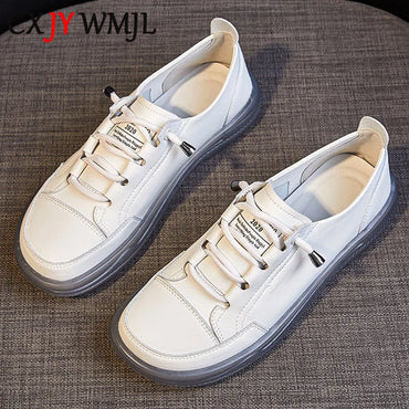 Genuine Leather Women Casual Shoes Plus Size Vulcanized Shoes